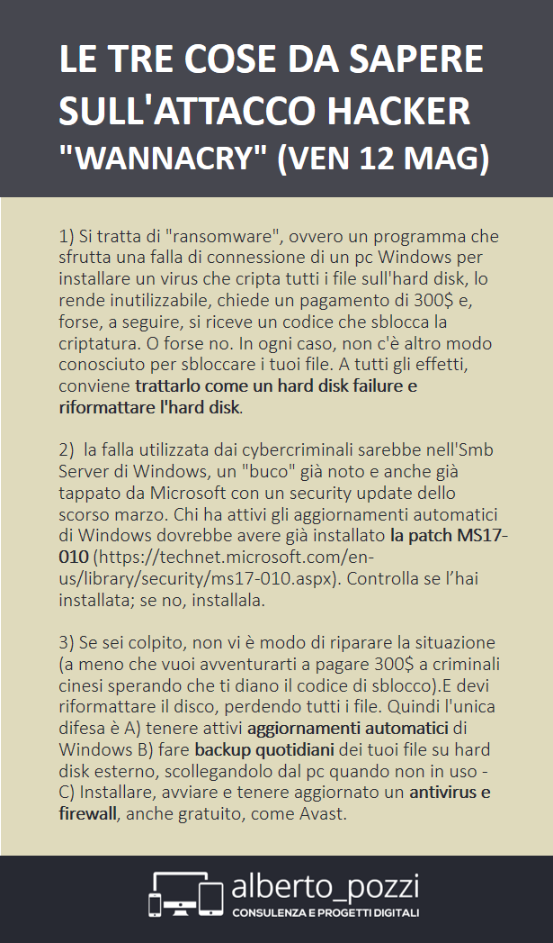 Le 3 cose da sapere sull'attacco hacker "wannacry"